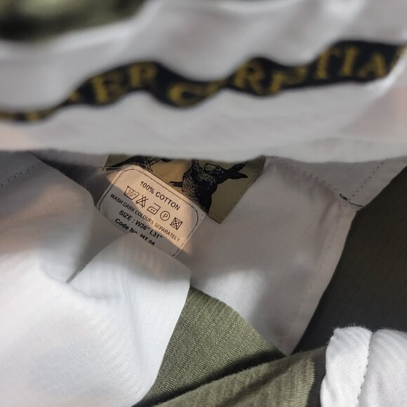 Peter Christian Corduroy Pants Mens 35x30 Tag 36x31 Green Pleated Straight - Picture 2 of 7